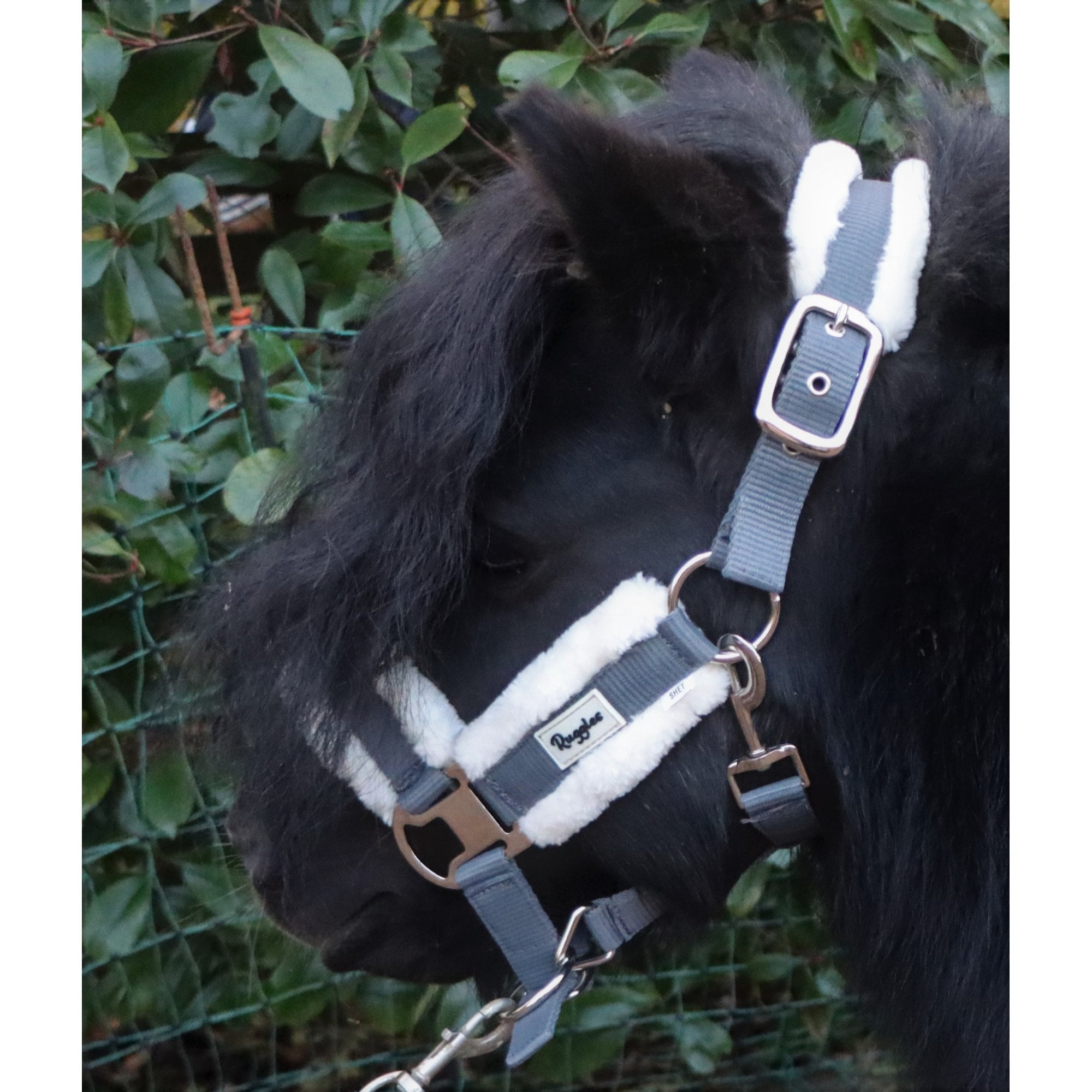 Fully Adjustable Head Collar With Contrast Fur - Horse / Pony from